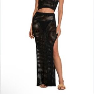 New! Beach Riot Black Swim Cover Up Skirt